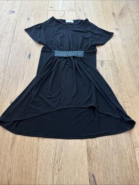 Bianco vintage Black Short Sleeve Empire Waist Dress 6